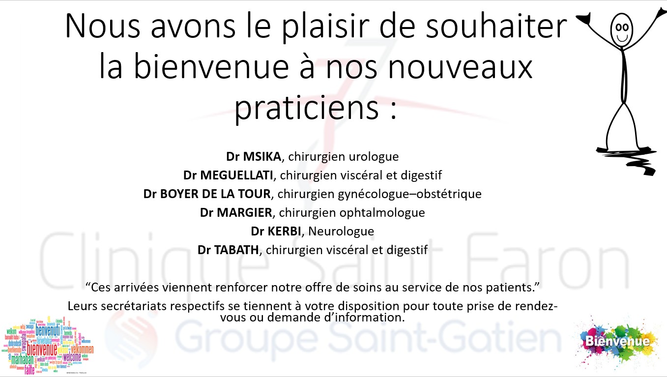 Annonce new praticiens site clinique